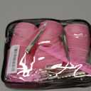 4 Sizes Self-Grip Hair Rollers Set for Long, Short Hair and Bangs - 50 Pcs with Clips (25mm, 36mm, 48mm, 60mm), Pink