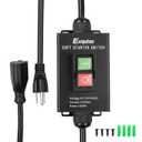 Exqutoo 1Pack Black Soft Starter Switch Heavy Duty General Purpose Electric Tool AC110V 16A Max.1800W 60Hz