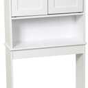 Zenna Home Over-The-Toilet Bathroom Spacesaver, Bathroom Organizer with 3 Bath Storage Shelves, Cottage-Style, White