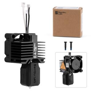 Bamboo Lab X1 Carbon, X1, X1C Hotend Complete Kit for X1 Series 3D Printer, Full Assembly Hardened Steel Hot End with Fan, Thermistor, Ceramic Heater, 0.4mm Nozzle, Extruder Heating Block Replacement