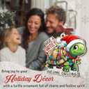 4 x Turtle Christmas Ornaments 2025, Unique Turtley Xmas Gifts for Neighbors, Friends, Family, Turtle Gifts for Women Men, Adorable Christmas Ornaments for Tree Decorations