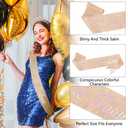 40th Birthday Sash and Headband Decorations Gifts Ideas for Her,Elegant Hair Tiara Accessories Birthday Gifts for 40 Year Old Women