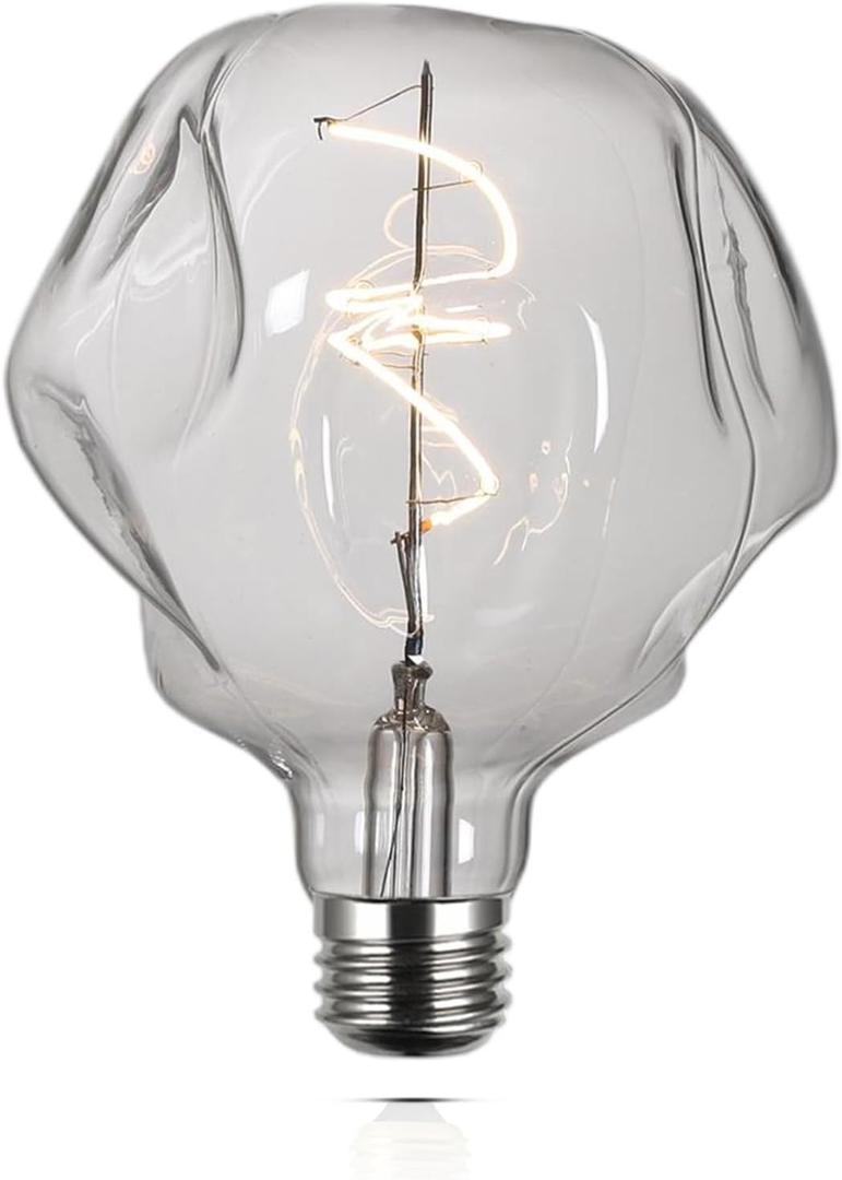G125 Large Globe Dimmable LED Edison Bulb,2700K Soft White,Clear Glass,Vintage Oversized Alien Shape E26 Light Bulb,5watt 400LM Giant Big Edison Bulbs For Bedroom Living Room Pendant Table Lamp 1Pack
