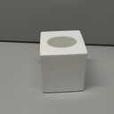 Tissue Box Cover, Square Modern Facial Acrylic Tissue Holder Napkin Dispenser Accessories for Bathroom Vanity Countertop,Bedroom Dresser,Night Stand,Desk,Office (White)