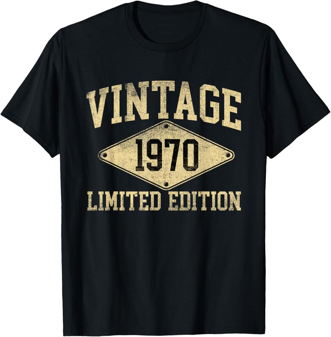 Vintage 1970 Limited Edition Year of Birth Birthday T-Shirt