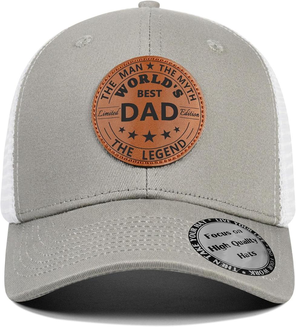 Dad Gifts from Daughter Son Family for Men,Unique Fathers Day Hat Gift for Christmas Birthday (One Size, 14.grey)