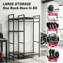 TONGMO Motorcycle Gear Rack, Heavy Duty Helmet Stand, Large Motorcycle Gear Storage Rack for Helmet, Jacket, Boots & Riding Accessories