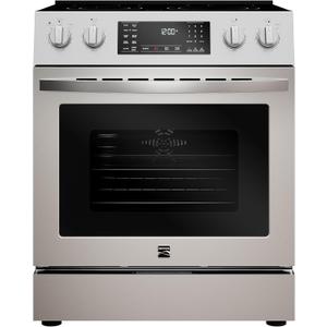 Kenmore Front Control Electric Range Oven with 5 Cooktop Elements with 7 Cooking Power Options, True Convection, Steam and Self Clean, Freestanding Oven, 4.8 cu. ft. Capacity Stainless Steel