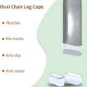 Flyshop 16Pcs Oval Chair Leg Caps Flexible PVC Chair Leg Floor Protectors Transparent Furniture Table Leg Covers, 25 x 50 mm, 1" x 2"