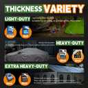 RAINDEWAY 14x14 Feet Tarps Heavy Duty Waterproof,10Mil Thick Multipurpose Poly Tarp Cover with Metal Grommets and Reinforced Edges,Silver/Brown Tarp