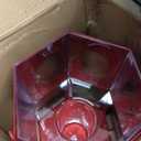 Kingsyard Metal Bird Feeder for Outdoor Hanging, Wild Bird Feeders with Circular Perch, Easy to Clean & Refill, 4 lbs Large Seed Capacity, Red