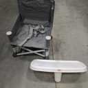 Bright Starts Pop 'N Sit Portable Booster, Indoor/Outdoor Use, Floor Seat with Feeding Tray, Grey, 6 Mos - 3 Yrs
