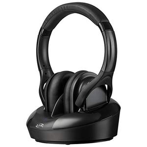 iLive Electronics Radio Frequency Wireless Headphones with Transmitter/Charging Dock, Black (IAHRF79B)