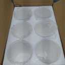 Hedume 6 Pack White Frosted Glass Shades Replacement, 5.5" Height - 4" Diameter - 1.7" Fitter, Cylinder Glass Lamp Shade Replacement for Wall Sconces, Pendant Light, Floor Lamps
