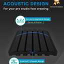 36Packs Curved Sound Proof Foam Panels for Walls, 2" Acoustic Panels Sound Absorbing Dampening, Soundproofing Noise Reducing Cancelling Treatments for Home Office Recoding Studio Decor, 2x12x12" Black