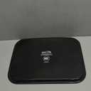 Rectangular Plastic Serving Trays,Fast Food Serving Cafeteria Trays,16"X12",Set of 1 (Black)
