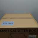 Open-Top Self Cleaning Litter Box, Automatic Litter Box with Dual Safety Sensors, Anti-Pinch Protection, Large Capacity, APP Control, White-Grey