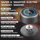 Electric Whiskey Smoker Kit,Cocktail Kit with 6 Flavors Wood Chips, Rechargeable Old Fashioned Smoker Kit Built-in Lighter, Built-in ambient light