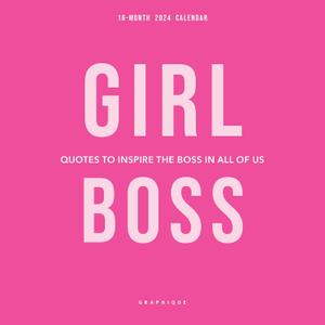 4 x Graphique 2024 Girl Boss Mini Wall Calendar | 7 x 7 | Thick Paper | Home & Office Organizer | Large Monthly Grid | 3 Languages & Marked Holidays | 4 Month Preview Page for 2025