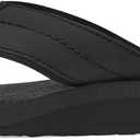 Sanuk Beer Cozy IV Mens Flip Flops - Memory Foam Beach Sandals, Black, 13