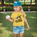 Baseball Shirts for Toddler Girl Boy Baseball Player T Shirt Game Day Sports Fan Short Sleeve Tee Top (Yellow, S)