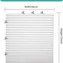 6 Pack Temporary Shades, Pleated Paper Blinds for Indoor Windows Cut to Size Adhesive Paper Shades No Tools No Drilling for Office, Bedroom, Living Room,36" W x 72" H,White, 36"W x 72"H- 6PC