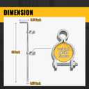 VIVIDA Gate Drop Rod 1-3/8" x 32", Heavy Duty Cane Bolt for Chain Link Fence, Drop Rod for Single or Double Gate, Chain Link Fence Parts, 1 Pack