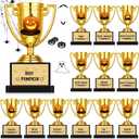 Geetery 12 Pcs Halloween Mini Trophies Halloween Costume Contest Trophies with Sticker and Label Scary Skeleton Pumpkin DIY Plastic Trophy for Adults Party Competition Class Award