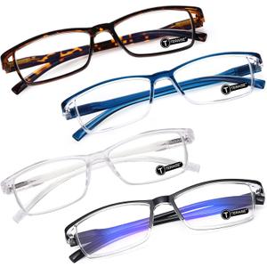 TERAISE Fashion Anti-blue light Reading Glasses Men Women Computer Reader (Mixcolor)