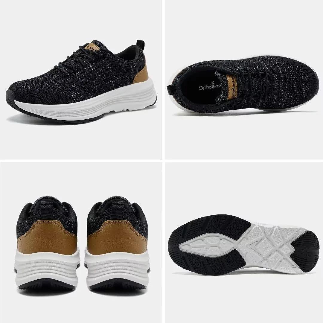 Orthoomfoot Mens Slip On Casual Dress Shoes Hands Free Fashion Sneakers Mesh Tennis Walking Work Shoes Comfortable Breathable Lightweight Non Slip, 41,5
