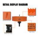 5.5 Inch Hole Saw with Arbor for Metal Wood Plastic, 5-1/2 in Bi-Metal Hole Cutter for Different Project with Smooth and Flat Drilling Edge, Fast Chip Removal,Lighter and Portable
