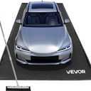 VEVOR Containment Mat, 7 ft 9 in x 18 ft, Non-Slip PVC Garage Floor Mat with a Cleaning Squeegee, Heavy Duty Durable Waterproof Containment Protection from Snow, Rain and Mud for Cars Parking, Black