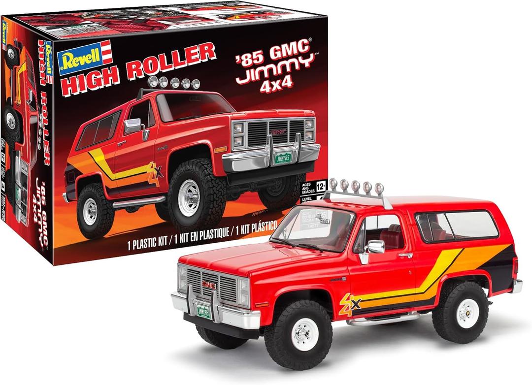 Revell 14577 85 GMC Jimmy 4x4 High Roller 1:25 Scale 175-Piece Skill Level 4 Model Building Kit