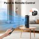 JRD 13'' Tower Fan for Bedroom, Quiet Cooling Desk Fan with Remote, 80 Oscillating, 3 Speed, 4 Mode, 12h Timer, Digital Touch Screen, Portable, Safe Bladeless Table Fan for Home Desktop Office