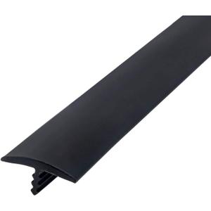 25 Ft Black 3/4" Plastic Center Barb Tee Moulding,Flexible Rubber T-Molding Trim,Edge Banding for Game/Arcade Machines,Counters, Shelves Plywood and Tables