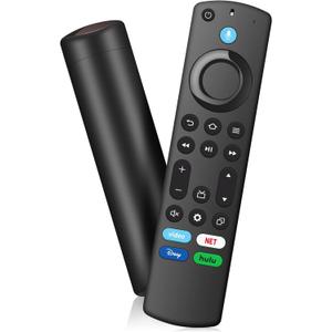 Replacement Remote Control for Fire Smart TV Stick(2nd/3rd Gen/4K/Lite/4K Max),TV Cube,Remote for Pioneer,Hisense,3rd Gen Smart TV,Omni,QLED Series (Jet Black)