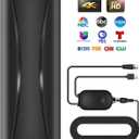 3000+ Miles Range TV Antenna, Strongest Digital TV Antenna Indoor Outdoor with Amplifier Signal Booster, HD Antenna for Local Channels for Smart TV and Old TVs-38ft Long Coax Cable