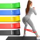 Resistance Bands for Working Out, 5 Levels Resistance Exercise Bands with Woven Bag, Bands for Working Out Women Men, Yoga, Pilates, Rehabilitation Training (Colorful)