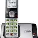 VTech CS6719 DECT 6.0 Cordless Phone with Caller ID/Call Waiting, 1 Cordless Handset, Silver/Black