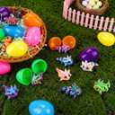 12 Pack Easter Eggs with 3D Printed Axolotl Toys Easter Egg Fillers for Basket Stuffers Basket Essentials Egg Hunt Easter Gifts for Boys Girls