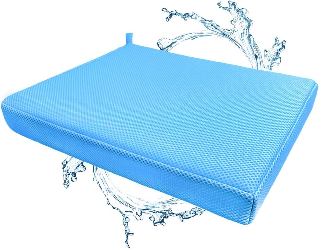 Shower Seat Cushion,Thickened Shower Chair Cushion 4D Air Fiber Material,Machine Washable and Fast Drying Suitable for Shower Seats Bathtub Baths, Poolside & Rest Dressing Room Seats Blue