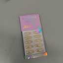 BTArtbox Press On Nails Medium Almond - Press on Nails Chrome Nails, Light Weight & Fit Perfectly Fake Nail with Nail Glue, Nude Glue On Nails in 16 Sizes, Glazed Donut