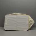 efluky Laundry Hamper with Lid, Double Laundry Hamper with 2 Removable Bags, 2 Section Laundry Basket with Bamboo Handles for Bathroom, Bedroom & Laundry Room, 140L (36.9 Gallon) Beige