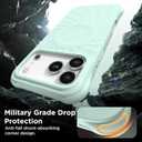 for iPhone 17 Pro Case, Compatible with MagSafe, Screen Protector +[Integrated Silicone Camera Control Button], Shockproof Protective Magnetic Case for iPhone 17 Pro 6.3", Mint Green