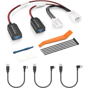 GPS Dash Cam Power Adapter, (5Pin Type E Connector) Mirror Camera Radar Charger Station GPS Dashcam Charger Cable for Select Subaru Forester, Ascent and More with Auto-dimming Rearview Mirror