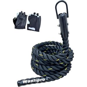Weight Workout Sled Pulling Rope 1.5" x 16FT, Trainer Physical Training Strength Rope for Tire Pulling, Football Training, Fitness Resistance Exercise Equipment