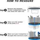 Trampoline Replacement Safety Enclosure Net for 6 Straight Poles Round Frame Trampolines, Breathable and Weather-Resistant Trampoline Net with Adjustable Straps (Net Only)