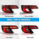 OEM-Style Full LED Tail Lights Compatible with 2012-2014 Toyota Camry XV50 L/LE/XLE & Hybrid LE/XLE, Rear Lamp Assembly with Start-Up Animation, Sequential Turn Signals, Enhanced Visibility