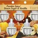 Air Wick Plug in Scented Oil Refill, 7ct, Pumpkin + Brown Sugar Mixed Pack, Fall Scent, Essential Oils, Air Freshener