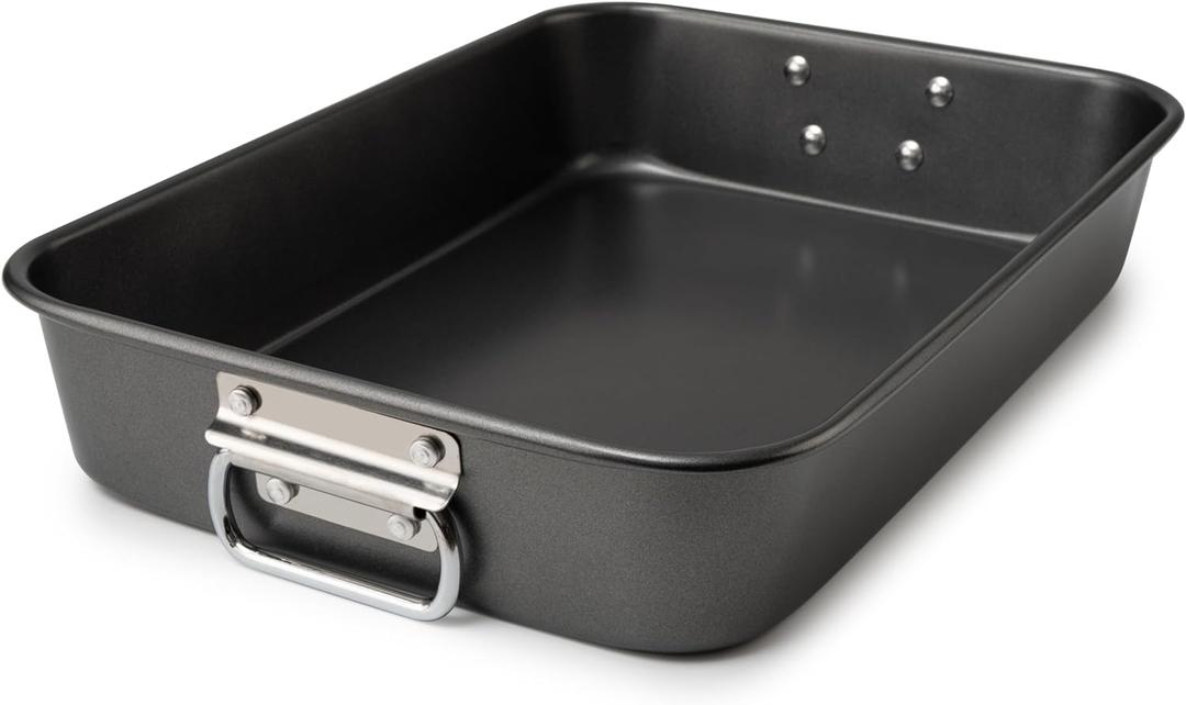 Tiawudi Lasagna Pan with Handles, 15x10x3 Inch Bakeware for Oven, Nonstick Rectangular Roasting Pan, Deep Baking Dish for Cake and Brownie, Heavy Duty (15X11X3")